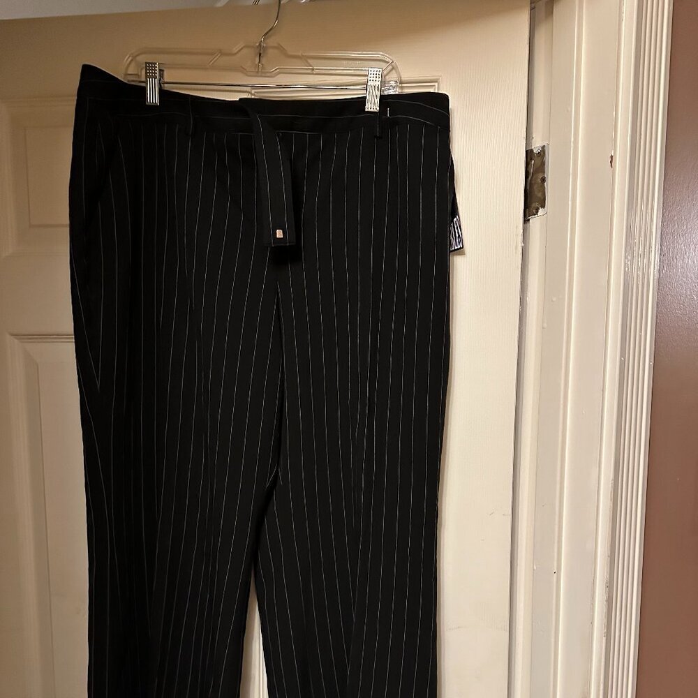 Black & White Pinstriped Pants